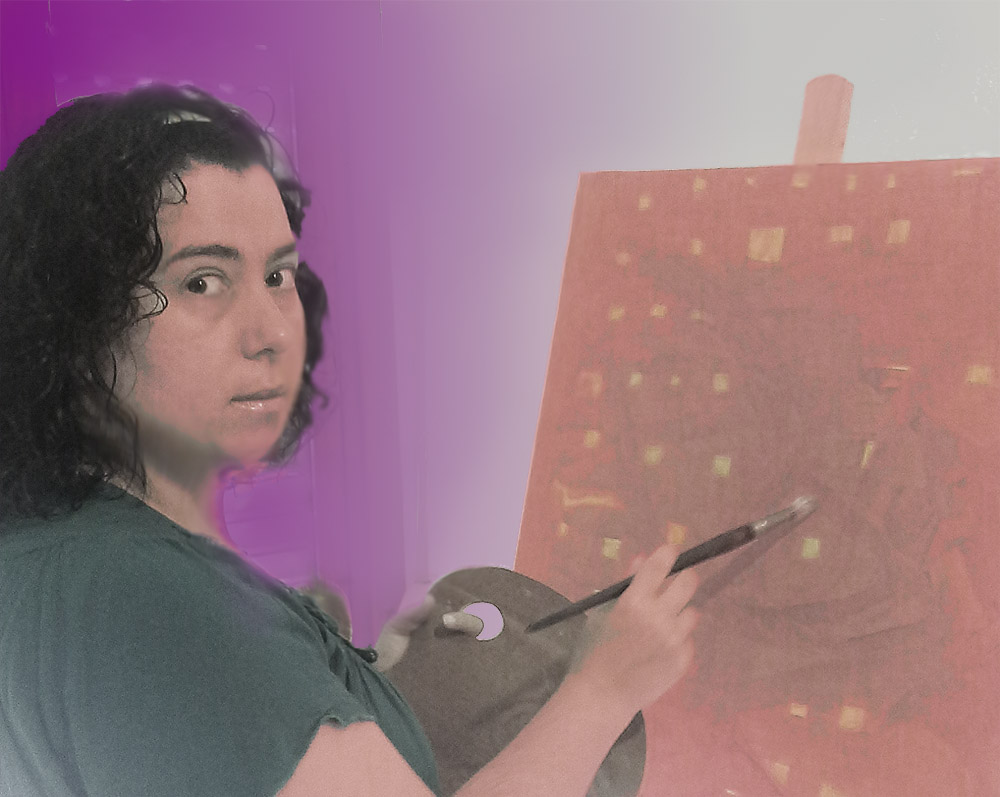 Iratxe Murguiondo pintora y artista en su estudio